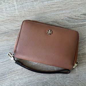Tory Burch Brown Wristlet/Wallet